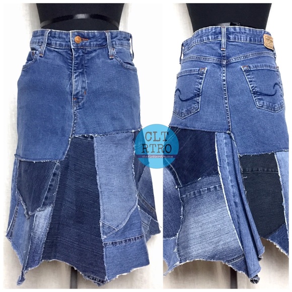 Levi's Dresses & Skirts - Levi’s Signature Patchwork Denim Skirt